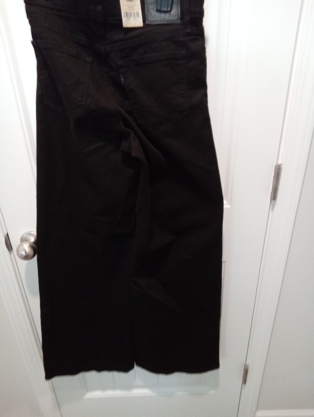 NWT Levi's Black Label 318 Shaping Wide Leg Jeans Sz 26x32 Soft Black Stretch - Picture 5 of 14